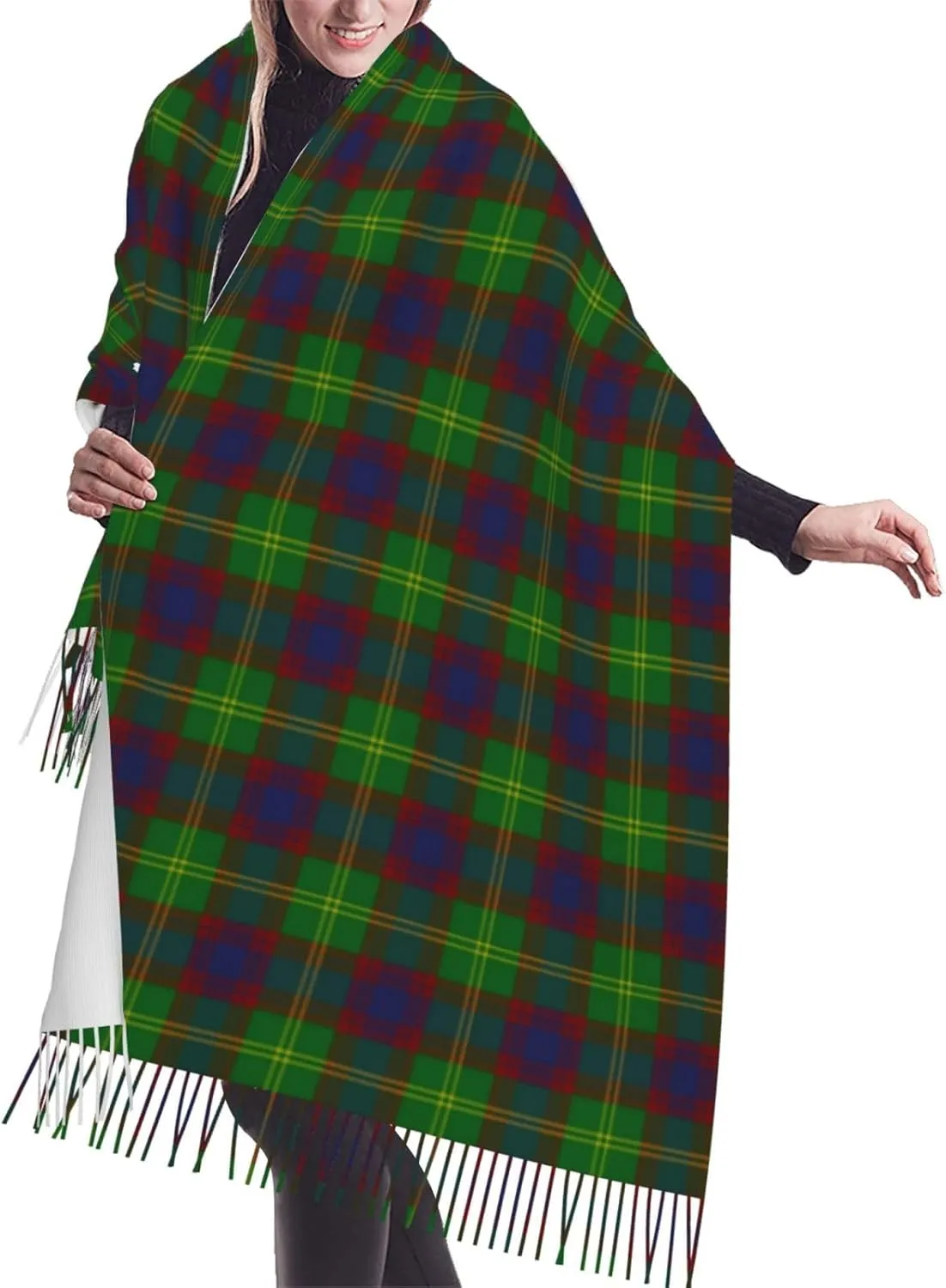 Scottish Clan Guthrie Tartan Plaid Imitation Cashmere Tassel Scarf Winter Scarf Autumn Softest Classic Warm