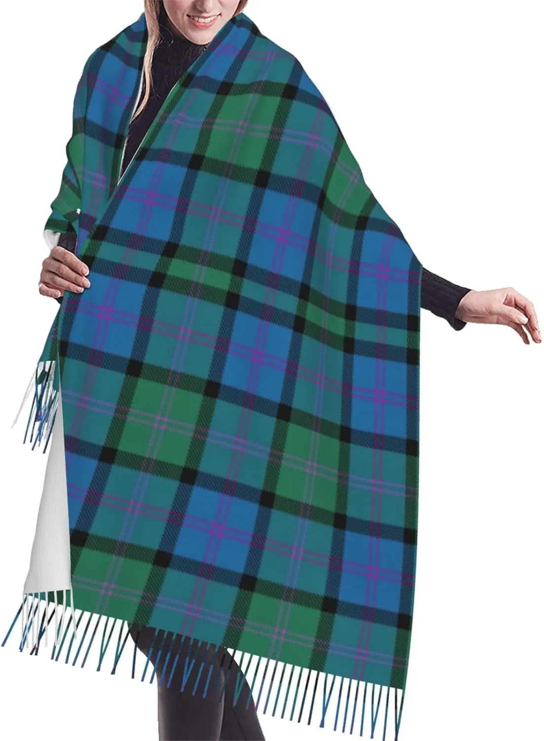 Scottish Clan Guthrie Tartan Plaid Imitation Cashmere Tassel Scarf Winter Scarf Autumn Softest Classic Warm