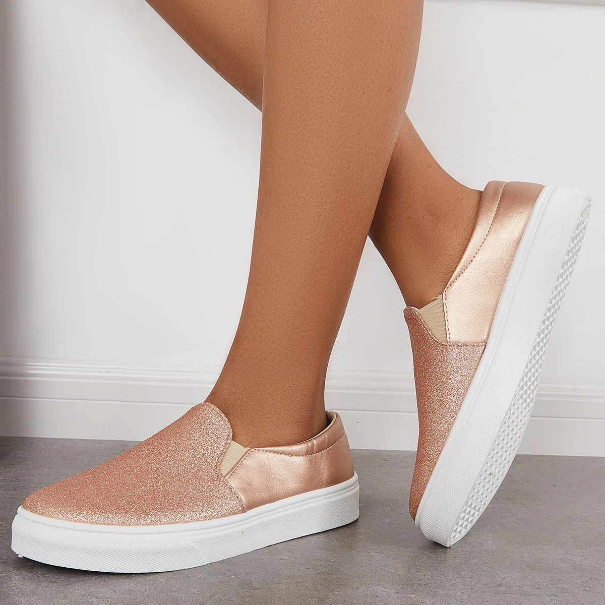 Sohiwoo  sneaker Casual Shiny Skate Shoes Comfy Daily Sneakers