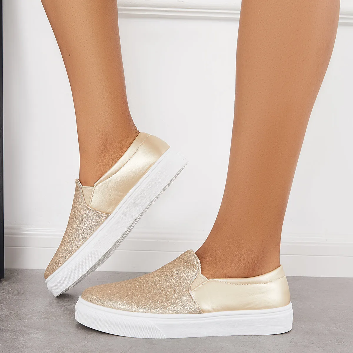 Sohiwoo  sneaker Casual Shiny Skate Shoes Comfy Daily Sneakers