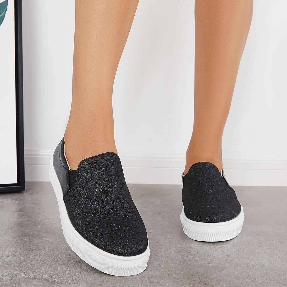 Sohiwoo  sneaker Casual Shiny Skate Shoes Comfy Daily Sneakers