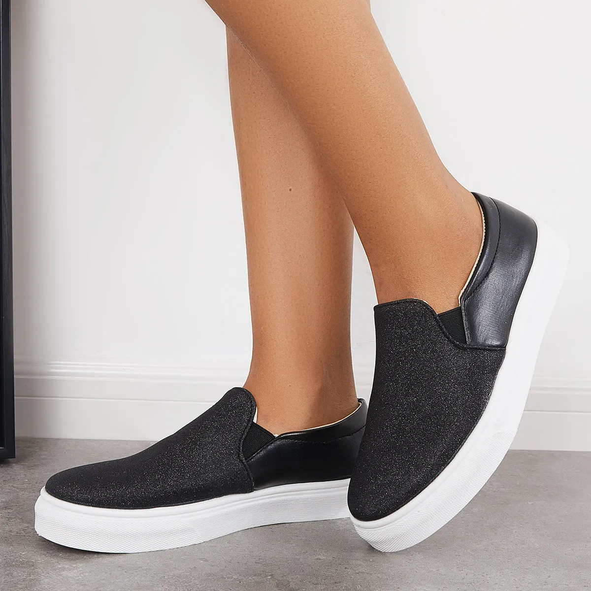 Sohiwoo  sneaker Casual Shiny Skate Shoes Comfy Daily Sneakers