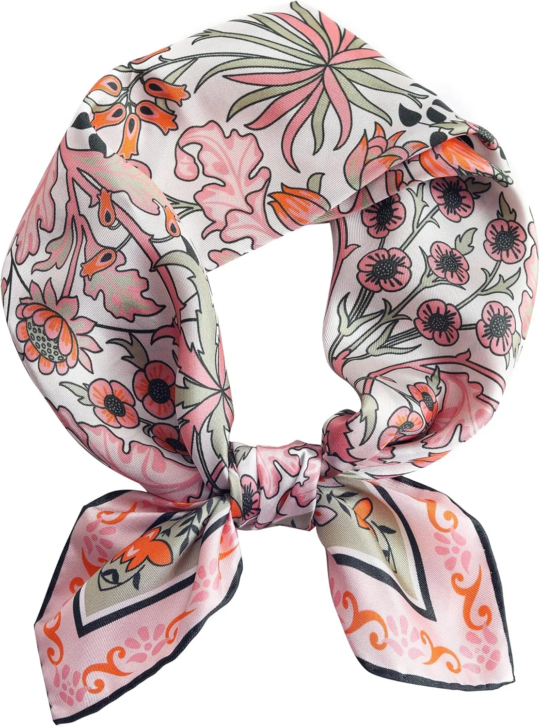 STARWHISPER 100% Pure Mulberry Silk Scarf-27''x27'' 14MM Pure Silk Twill Scarf for Women Square Scarf with Gift Packaging