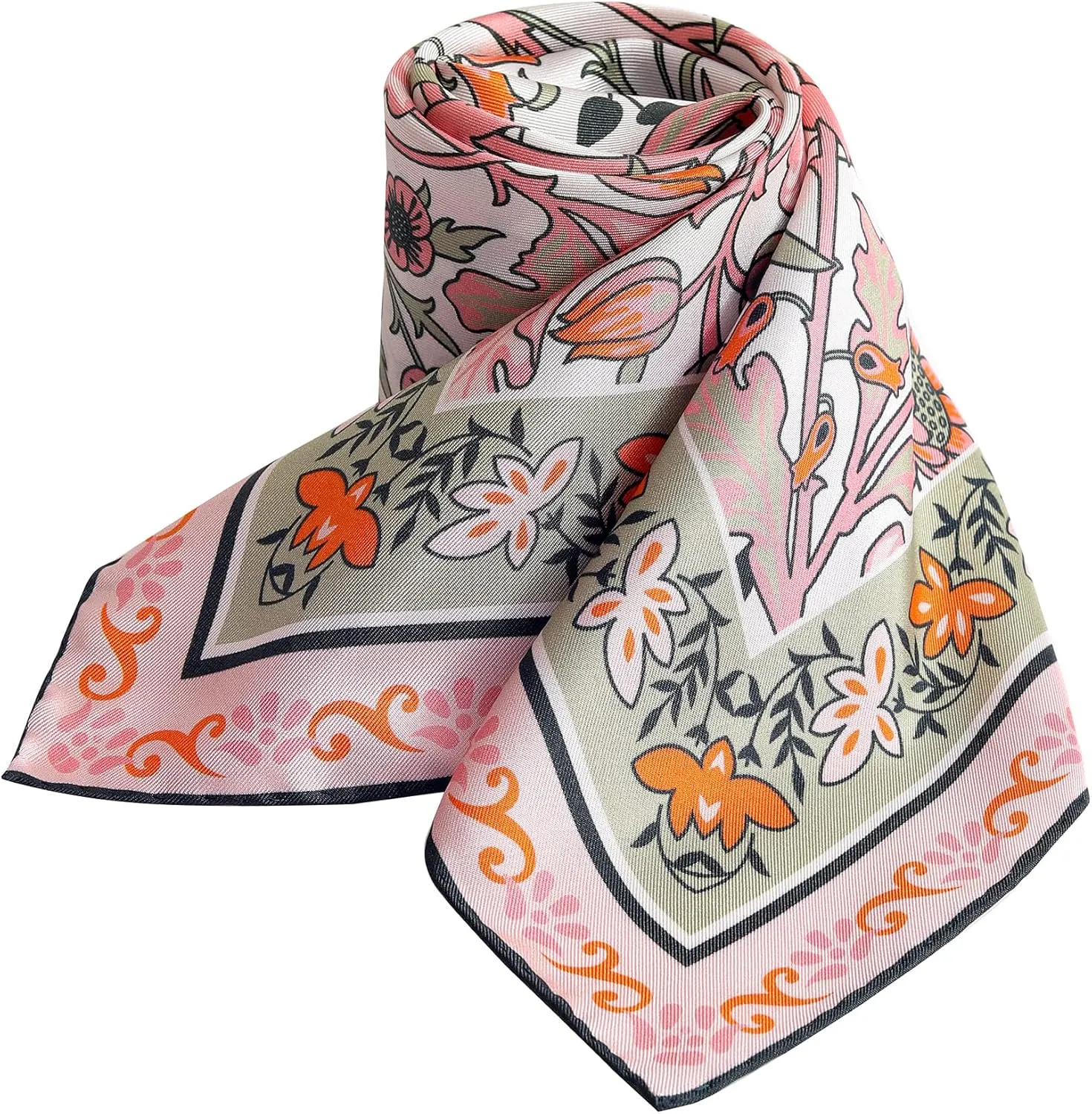 STARWHISPER 100% Pure Mulberry Silk Scarf-27''x27'' 14MM Pure Silk Twill Scarf for Women Square Scarf with Gift Packaging