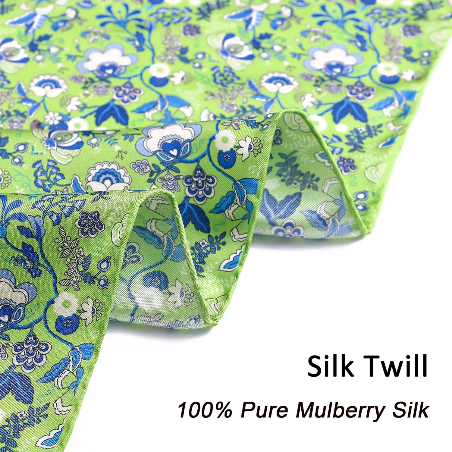 STARWHISPER 100% Pure Mulberry Silk Scarf-27''x27'' 14MM Pure Silk Twill Scarf for Women Square Scarf with Gift Packaging