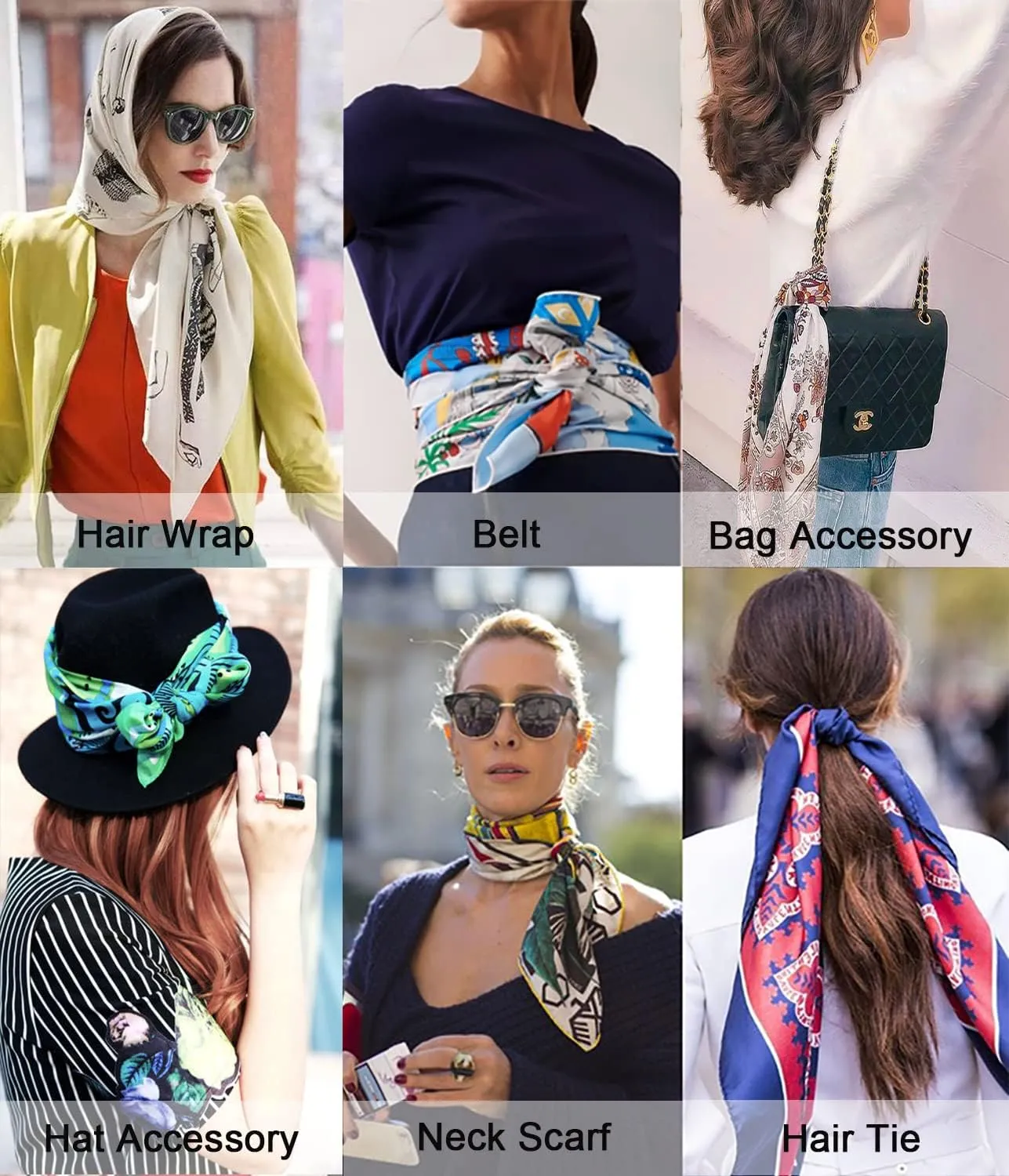 STARWHISPER 100% Pure Mulberry Silk Scarf-27''x27'' 14MM Pure Silk Twill Scarf for Women Square Scarf with Gift Packaging