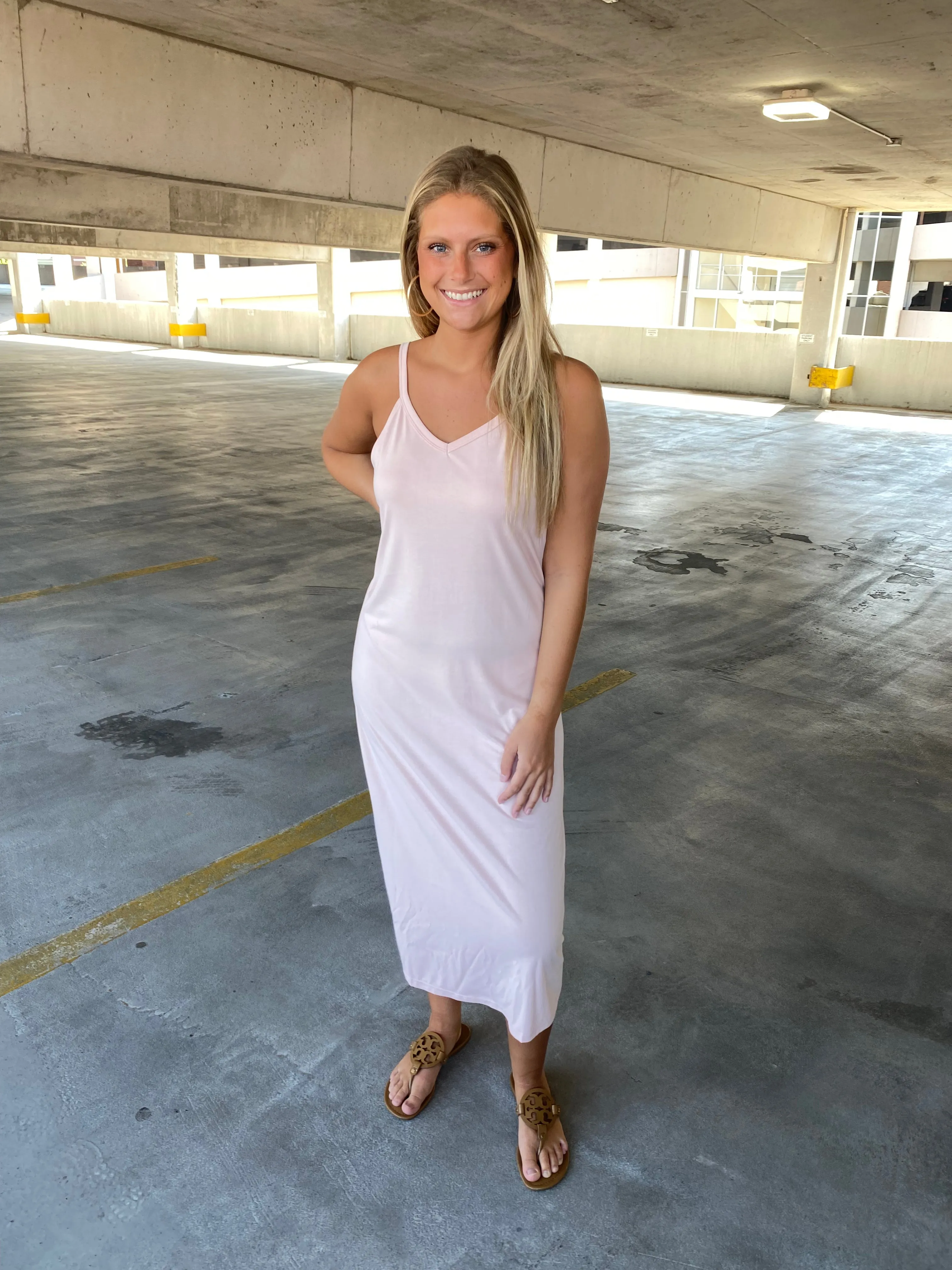 Stella Pastel Pink Maxi Dress