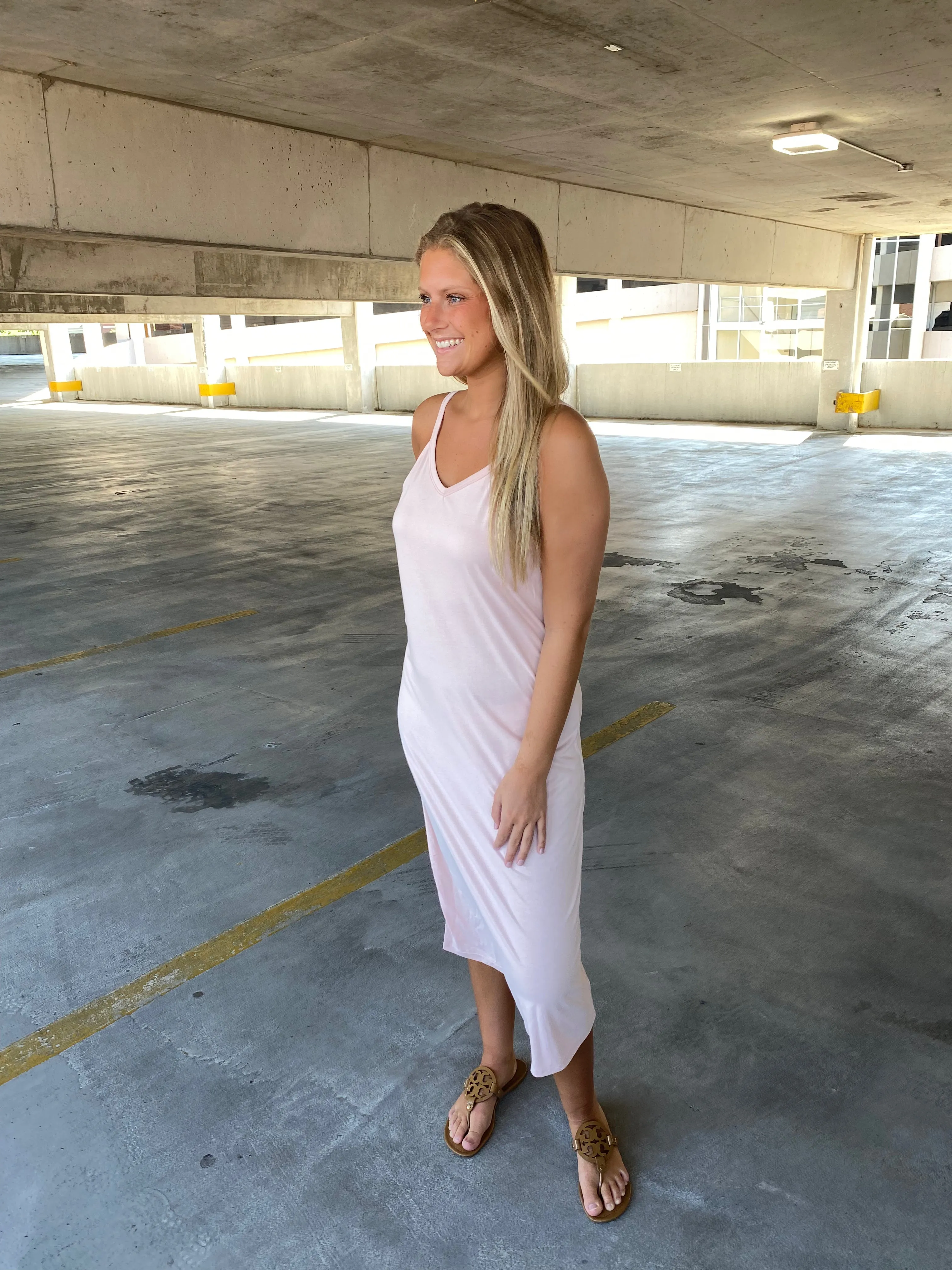Stella Pastel Pink Maxi Dress