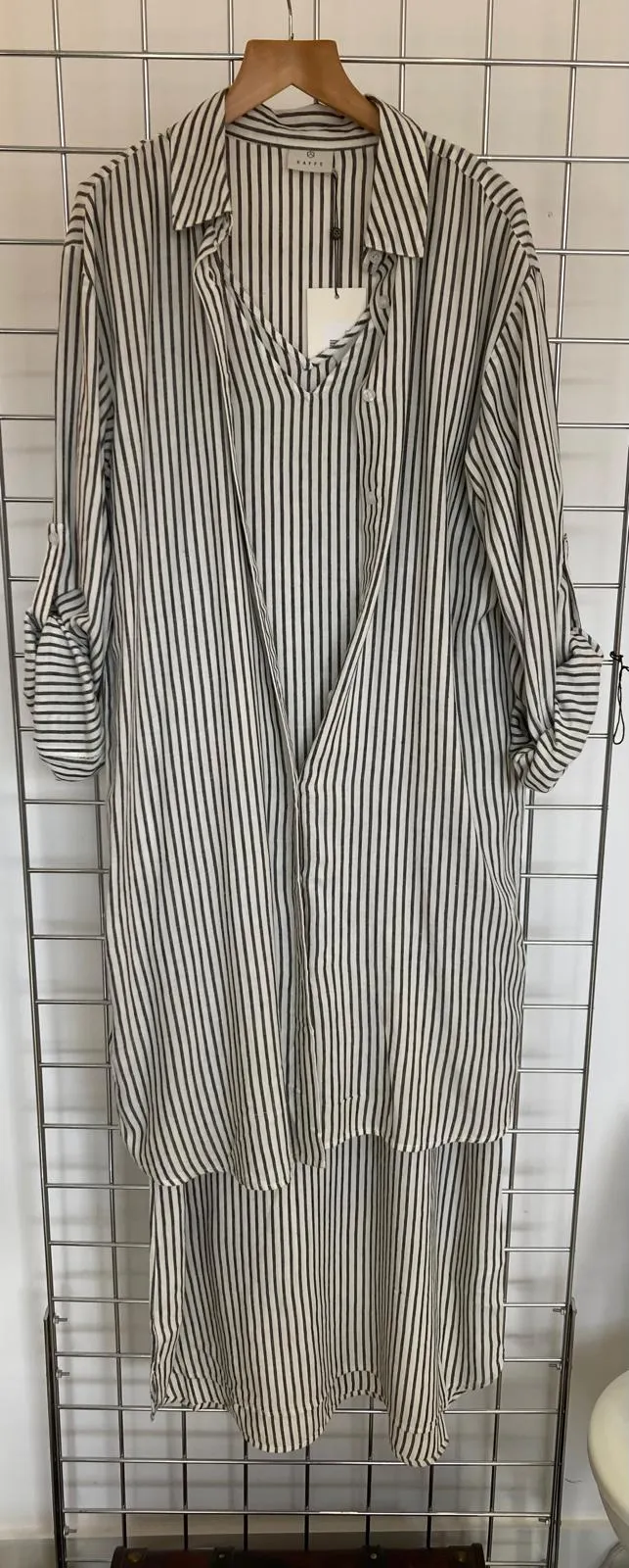 stripe maxi dress