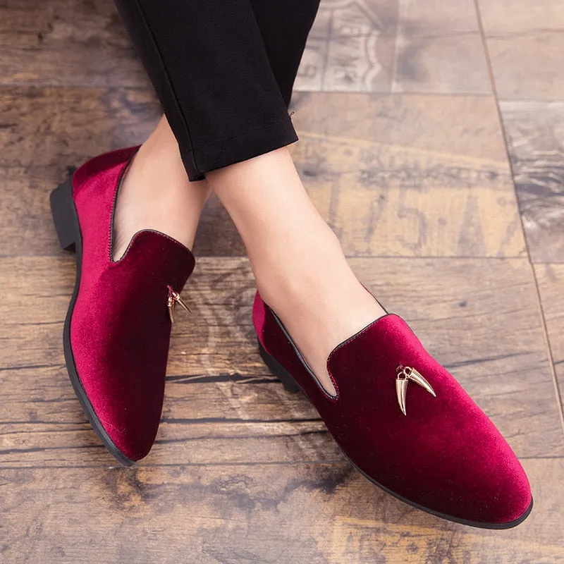 StylishSole™ - Men Velvet Flat Loafers