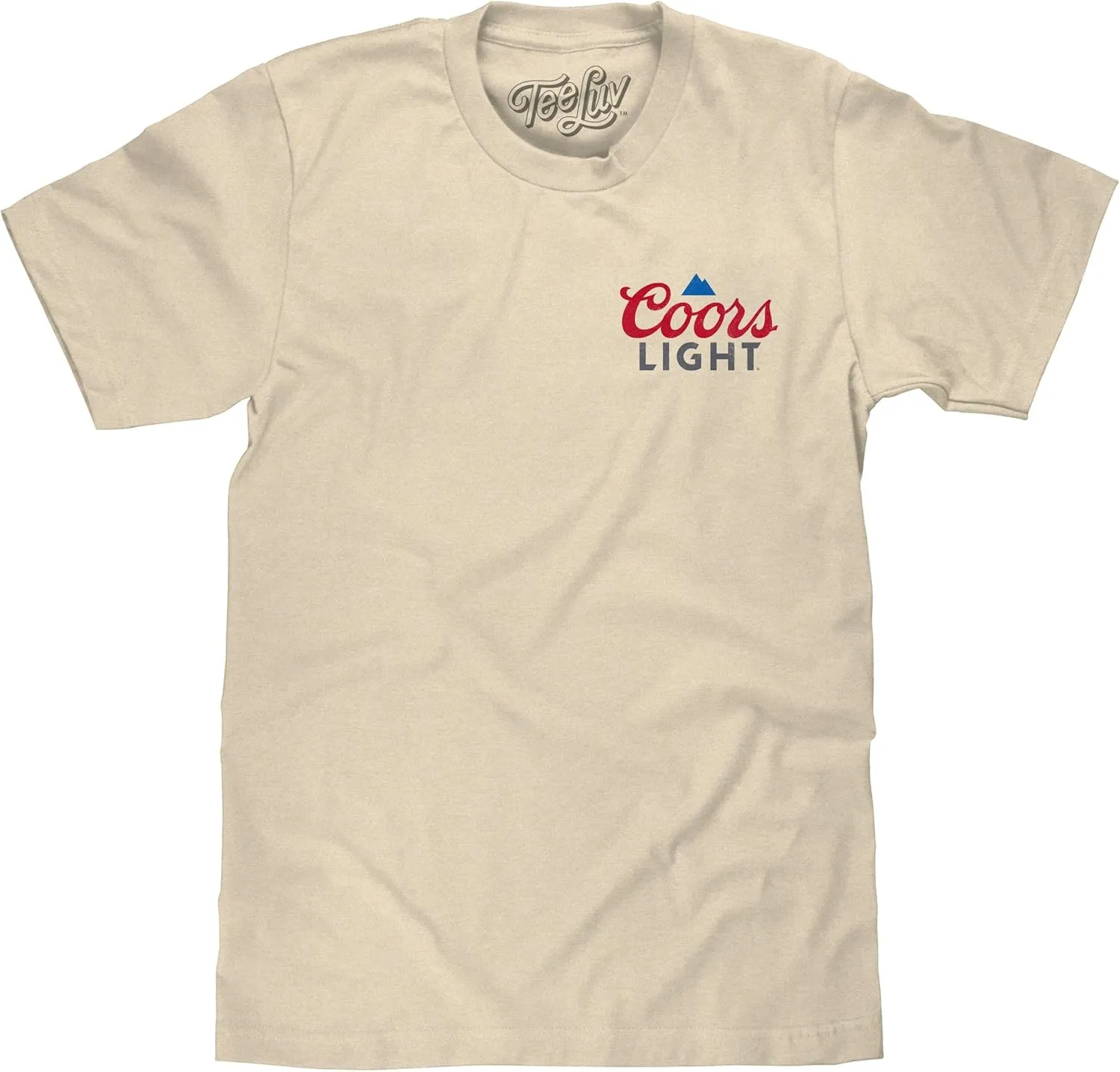 Tee Luv Men's Coors Light Baseball League Front and Back Beer Logo T-Shirt