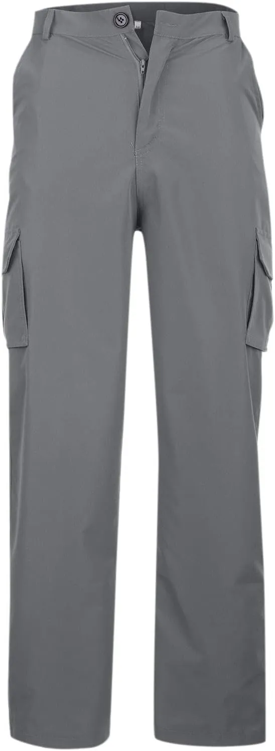 Thatrich Mens Cargo Pants Relaxed Fit Sweatpants for Jogging Straight Leg Trousers Solid Color Casual Cargo Pant Multi Pocket