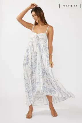 Waitlist 3/12 ♥ Emily Sleeveless Patchwork Floral Print Maxi Dress Cream