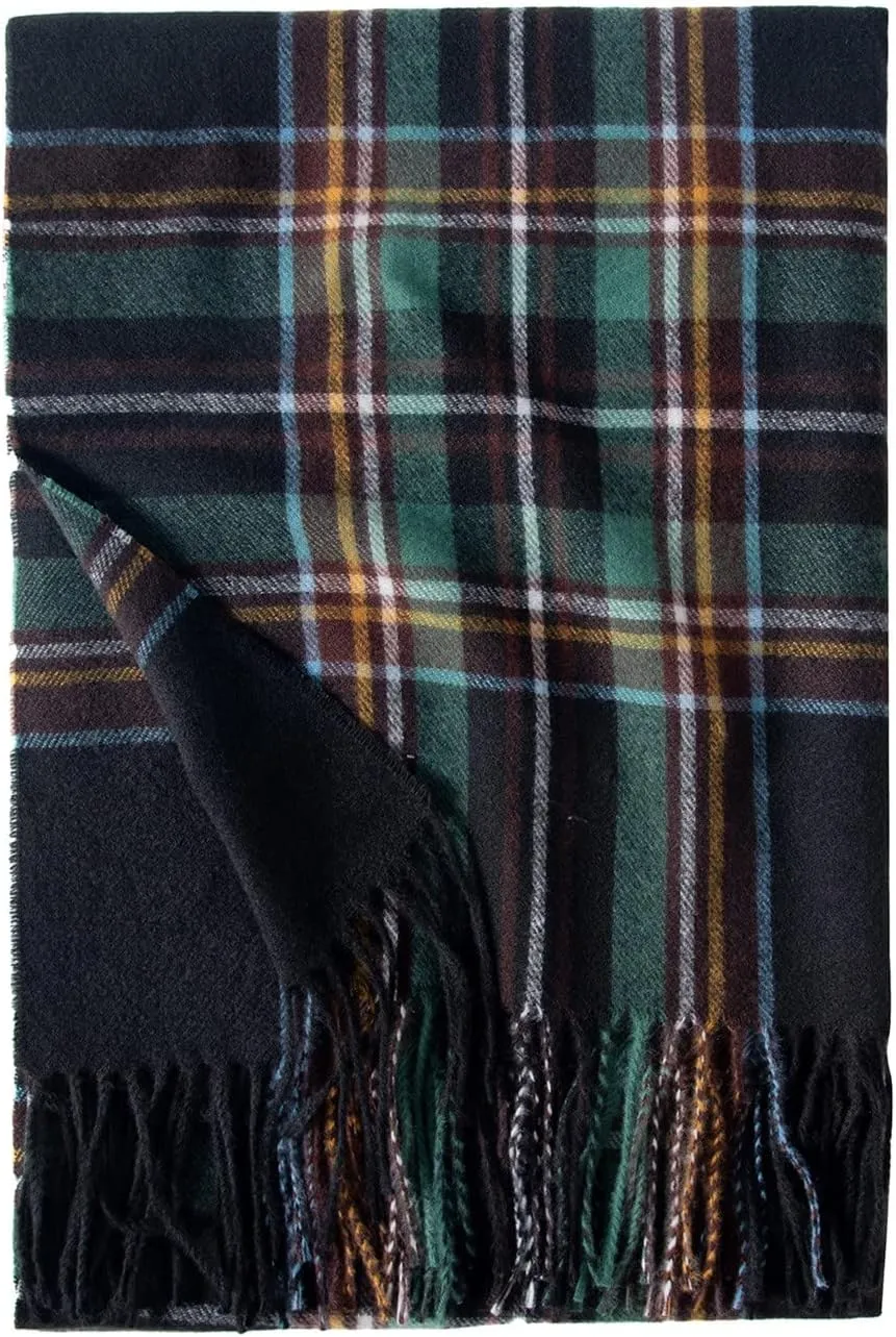 Womens Fall Winter Thermal Scarf Classic Plaid Print Tassel Soft Warm Blanket Scarves Ladie's Shawl Wraps