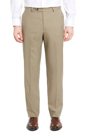 Wool Tropical Plain Weave<br>Flat Front<br>Regular Rise
